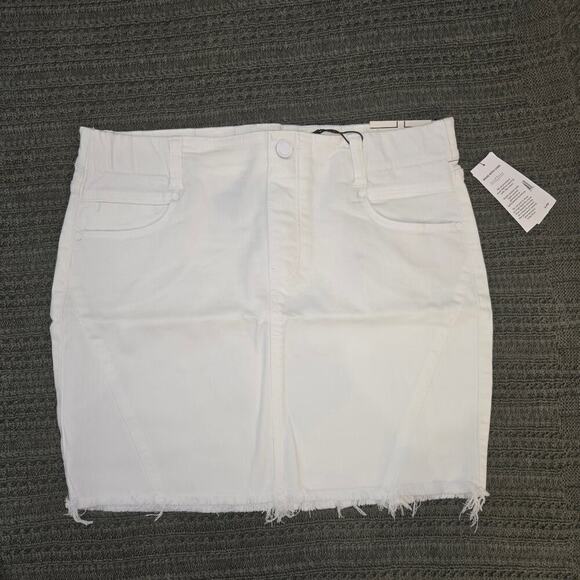 Liverpool Gia Glider skirt sz 6 petite Raw hem 80's vintage look mini skirt NWT - Picture 3 of 11